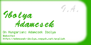 ibolya adamcsek business card